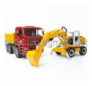 Іграшка вантажівка MAN та екскаватор Bruder 02752 2752 manufacturer